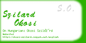 szilard okosi business card